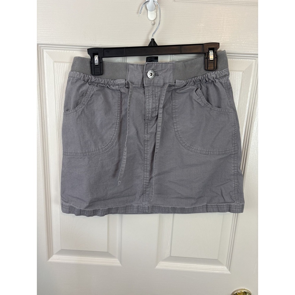 The North Face Skirt Womens Medium Gray Excellent Drawstring Elastic Waist Mini